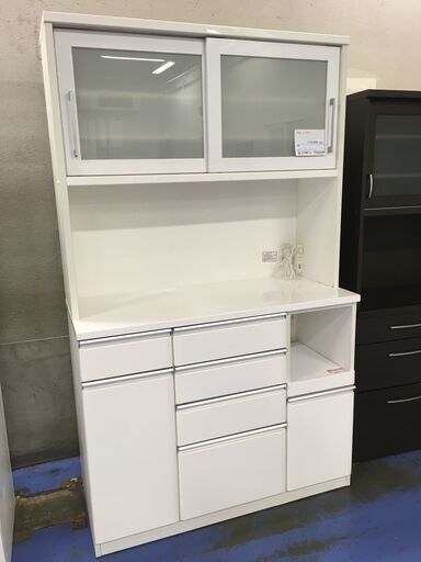 ★リユースのサカイ横浜南店★YM1513 NITORI レンジボード ホワイト W120×D51×H201 クリーニング済み