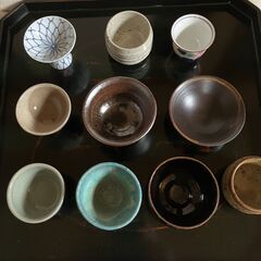 趣味のぐい吞み（１０個セット）Aの画像