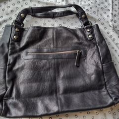 Kenneth Cole New York　レザー　エディターズバッグ（黒）の画像