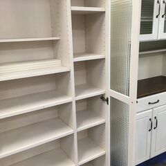 ★リユースのサカイ横浜南店★YM1515  収納棚 ライトブラウン W89×D32×H180.5 クリーニング済みの画像