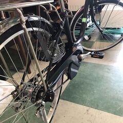 ジャングルジャングル貝塚店　電動自転車　パナソニック　26インチ　ブラック　BE-ELSX63B　防犯登録　Panasonic　美品　バッテリー　鍵　充電器　3段変速　自転車　便利　オシャレ　買い物　移動　貝塚　二色浜　クリーニング済みの画像