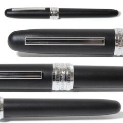 PLATINUM 万年筆 PLAISIR PGB-1500 数量限定カラー #1 ブラックミスト 箱付 プラチナ万年筆 プレジールの画像