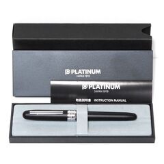 PLATINUM 万年筆 PLAISIR PGB-1500 数量限定カラー #1 ブラックミスト 箱付 プラチナ万年筆 プレジールの画像