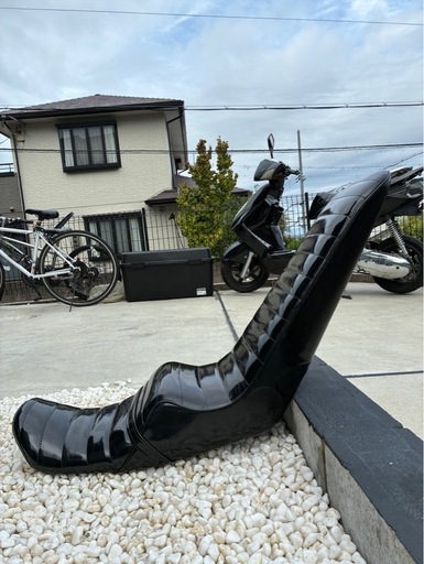 CBX400F 60cm 三段シート ブラック エナメル