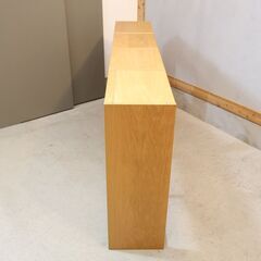 人気の無印良品(MUJI)のオーク材 2段・4列スタッキングシェルフ！！追加棚で用途に応じてカスタマイズ可能な万能シェルフ♪リビングや寝室、子供部屋の本棚などにもおススメです！の画像