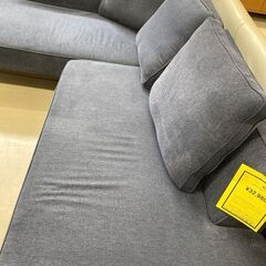 【ジャングルジャングル滋賀草津店】ジモティ来店特価‼ L字ソファー ネイビー J-251035の画像