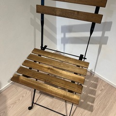 IKEA 折りたたみテーブル+チェア2脚の画像