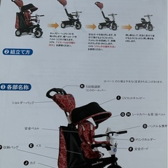 三輪車　スマートトライク　サンシェード　持ち手付きの画像