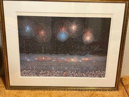 値下げ！】山下清 長岡の花火 リトグラフ あずま工芸 173/300