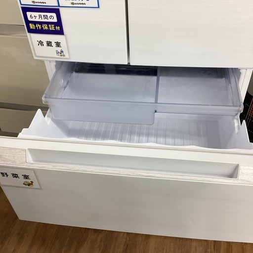 【半年間動作保証付き】SHARP 6ドア冷蔵庫 2021年製 457L