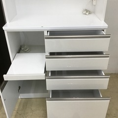 キッチンボード　食器棚　エナメルホワイトの画像