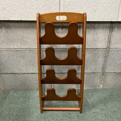 木製 スリッパラック 4足収納 幅27cm×奥行15cm×高さ60cm