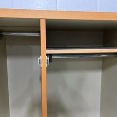 木製 ワードローブ 洋服タンス 引出3段 昭和レトロ 全国家具工業連合会 幅115cm×奥行51cm×高さ179cmの画像