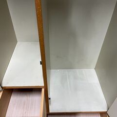 木製 ワードローブ 洋服タンス 引出3段 昭和レトロ 全国家具工業連合会 幅115cm×奥行51cm×高さ179cmの画像