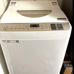 【都内送料無料】　乾燥機能付き洗濯機シャープES-T5CBK 5.5k洗い の画像