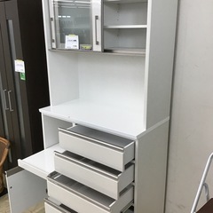 キッチンボード　食器棚　エナメルホワイトの画像