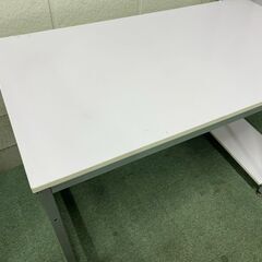 木製 作業台 事務机 パソコンデスク オフィス 収納棚付 幅122cm×奥行65cm×高さ122cmの画像