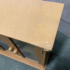 木製 飾り棚 収納棚 ミニキャビネット インテリア 幅61cm×奥行16cm×高さ45cm の画像