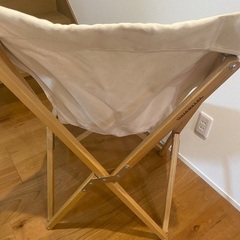 木製アウトドア折りたたみチェアの画像