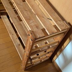 木製　棚　キャビネット　シェルフ　３段の画像