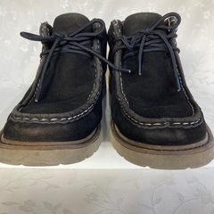メンズ モカシンブーツ 黒 26.0cmの画像