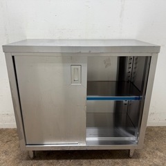 ステンレス　業務用　扉付き作業台　厨房　飲食店　W９００ｘD４５０ｘH８７０ｍｍの画像