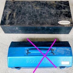 🍓 持ち手付きの金属製BOX／工具箱／道具箱の画像