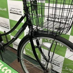 【No.42】前後タイヤ新品で整備済み‼︎/26インチ/3段ギア/オートライト/ブラックの画像