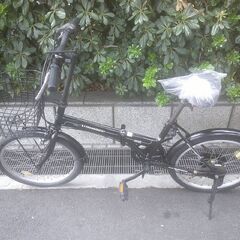 整備済み中古自転車　20インチ　税別￥11.800-　折り畳み自転車　外装６段　ブラック1011の画像