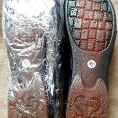 👞手の込んだ装飾の靴 レディース ブラック 革靴 未使用の画像