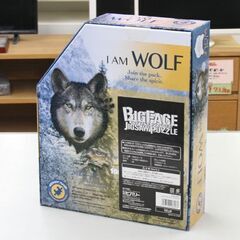 廃盤 未開封 ビバリー ビッグフェイスジグソーパズル SHP-027 ウルフ 顔型パズル 550ピース 完成サイズ 縦80×横60cm 札幌市 清田区 平岡の画像
