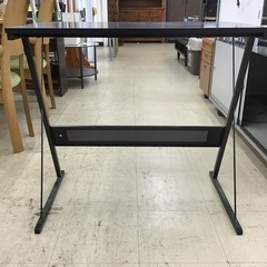 シンプル机　黒の画像