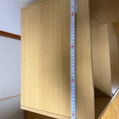 カラーボックス　3段　収納扉付きの画像