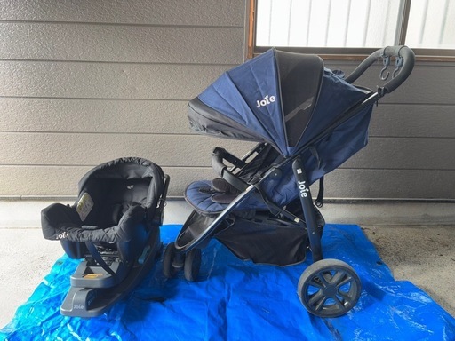 joie ベビーカーとチャイルドシートセット ネイビー トラベルセット