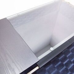 良品 ニトリ ガラステーブル 幅110 奥行55 高さ40cm　(IA16)の画像