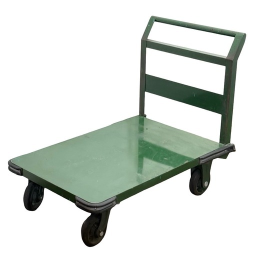 ◯TRUSCO トラスコ 500kg スチール台車 運搬車 900×600mm OH-2 鋼板製キャスター 鋳物車輪 固定ハンドル 中古品■ジモティ姫路