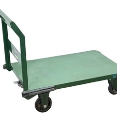 ◯TRUSCO トラスコ 500kg スチール台車 運搬車 900×600mm OH-2 鋼板製キャスター 鋳物車輪 固定ハンドル 中古品■ジモティ姫路の画像