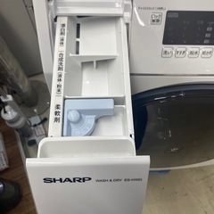 SHARP 2023年製 ES-H10G-WL シャープ ドラム式洗濯機 洗濯機10kg 乾燥