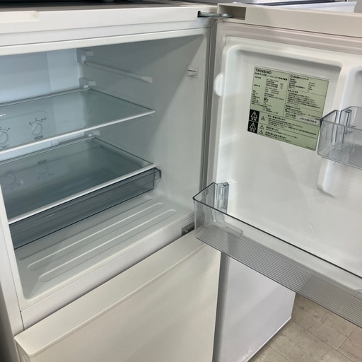 安心の6ヶ月間保証つき！TWINBIRD 2ドア冷蔵庫　2022年製　146L【トレファク堺福田店】
