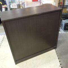 現状品 サイドボード 幅90cm 高さ85cm リビングボード カップボード ダークブラウン 札幌市東区 新道東店の画像