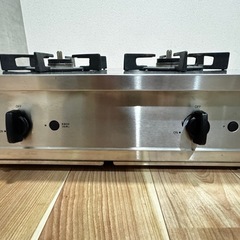 ✨現地割有✨2023年製 Rinnai リンナイ Vamo. バーモ ガステーブル（LPガス）ステンレス天板／両側強火力／ET21-2STSYA-S／動作良好の画像