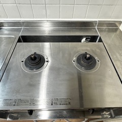 ✨現地割有✨2023年製 Rinnai リンナイ Vamo. バーモ ガステーブル（LPガス）ステンレス天板／両側強火力／ET21-2STSYA-S／動作良好の画像