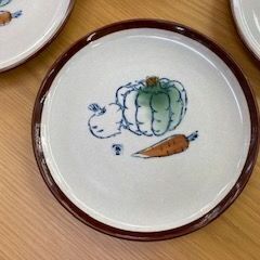 ID:157070　平皿４枚セットカボチャ柄の画像