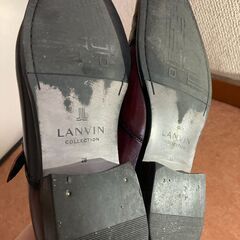 LANVIN ビジネスシューズ 【26㎝】黒/ボルドーの画像