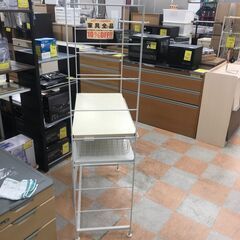 【ジャングルジャングル石川金沢店】  レンジ台 ホワイト W80×D40×H175 クリーニング済み												の画像