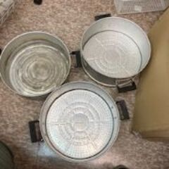 ID:153775　蒸器（丸）３段３５ｃｍ　　※１段目ゆがみの画像