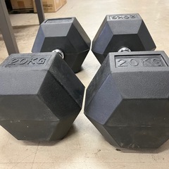 A2510-254 ヘキサゴンダンベル ヘックスバー ダンベル 20kg×2 バラ売り不可 キズ 汚れありの画像