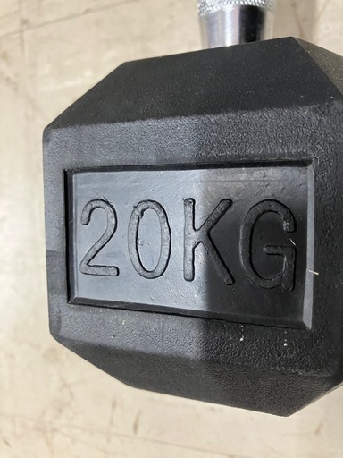 ☆値下げ☆　A2510-254 ヘキサゴンダンベル ヘックスバー ダンベル 20kg×2 バラ売り不可 キズ 汚れあり