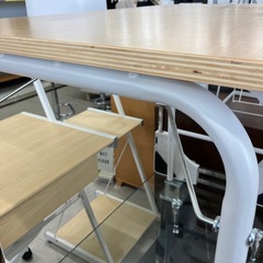 無印良品折りたたみテーブルスチールパイプテーブルナチュラル【トレファク堺福田店】の画像