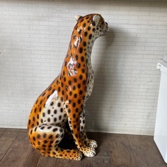 ヴィンテージ イタリアン セラミック チーターの画像